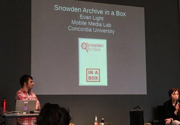 Evan Light about to present 